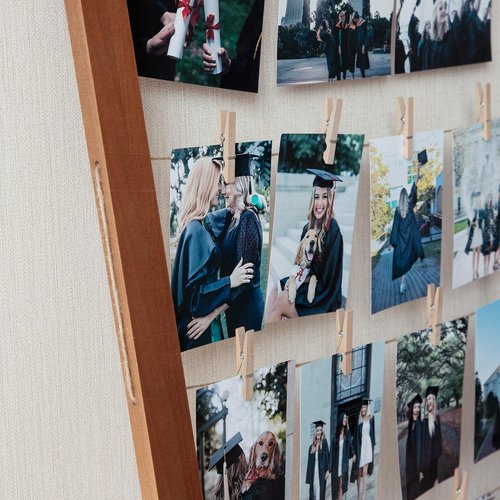 2026 Graduation Decorations - Wooden Picture Frame Decor with Clips - Class of 2026 Grad Centerpieces Table Wall Decoration Party Supplies for Kindergarten Preschool High School College