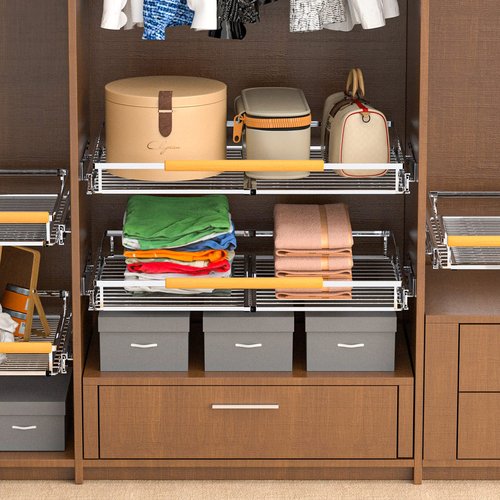 KIKIBRO Pull Out Drawer Cabinet Organizer, Expandable Slide Out Storage Shelves - Heavy Duty, Durable and Smooth Slide-Out, 23" x 40" Wide x 22.5" Deep, 1 Pack