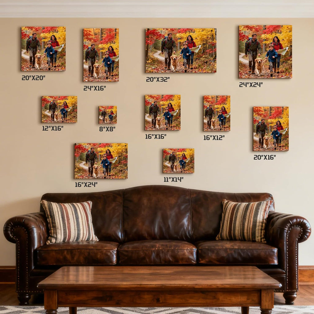 WFENJEW Custom Canvas Prints - Personalized Photo Wall Art for Bedroom, Living Room | 6" L x 8" W
