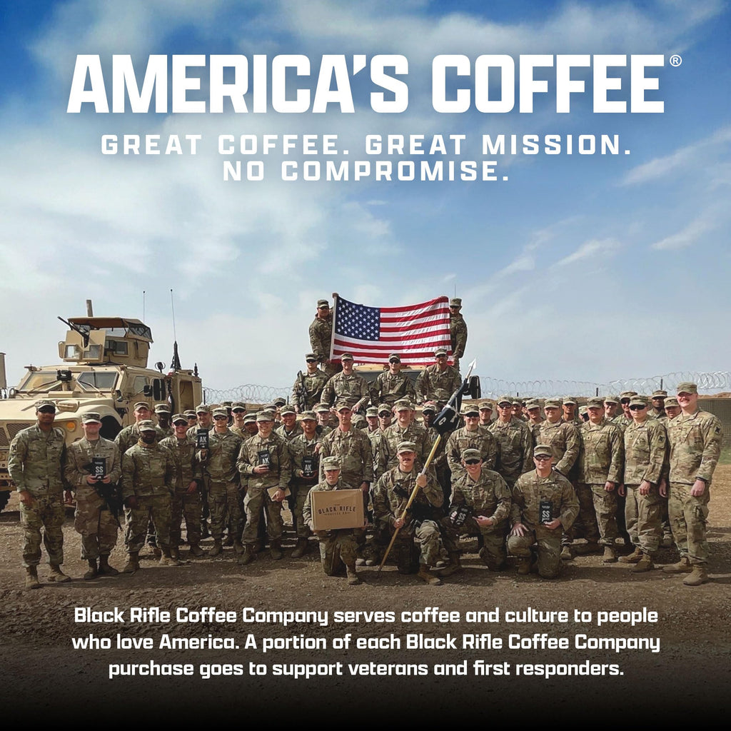 Black Rifle Coffee Company CAF, 5 lb Bag, Ground Coffee Medium Roast - Roasted Blend Made from Arabica Beans - Colombian & Brazilian Beans - Veteran Founded & American Made
