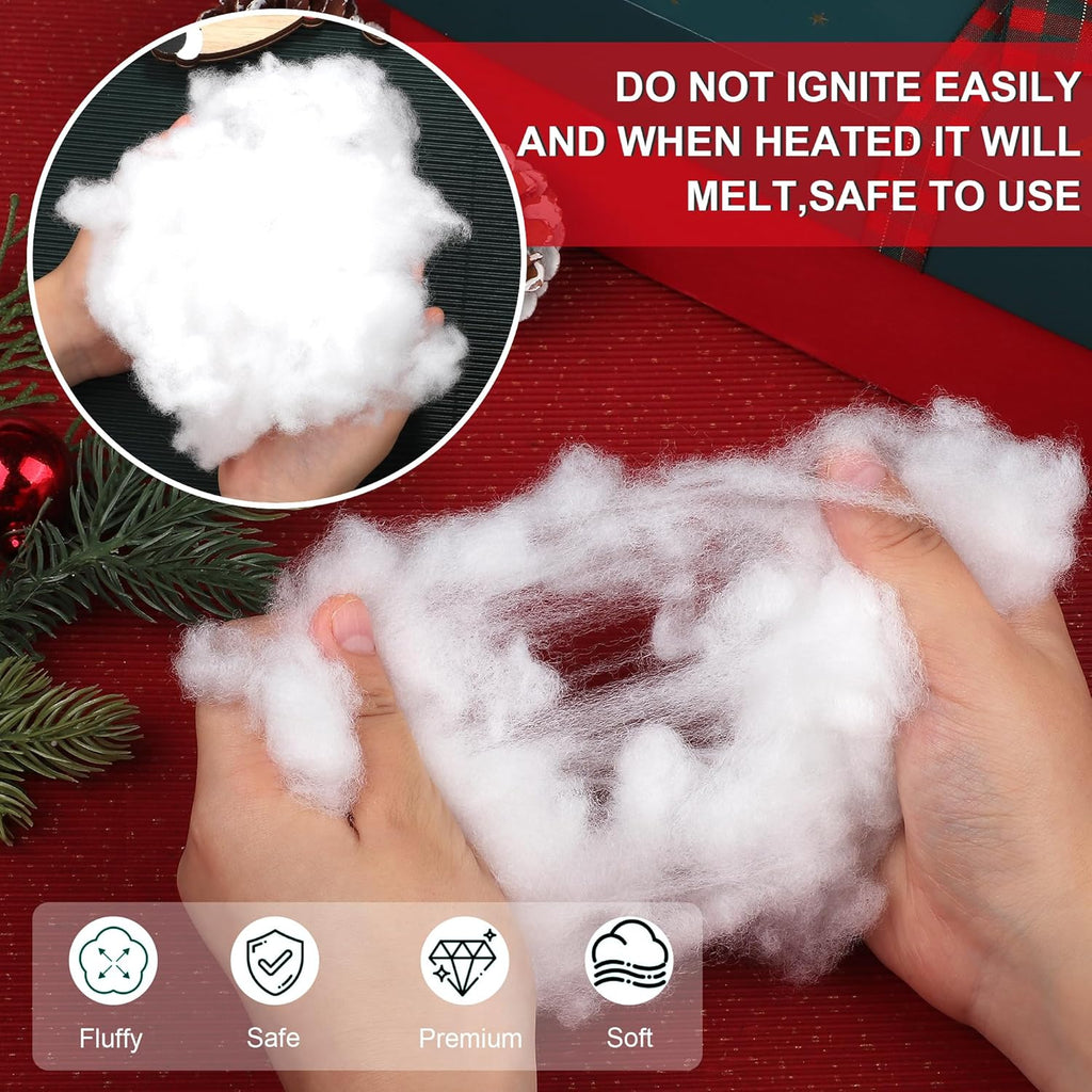 Aodaer Artificial Snow Decor - 1500g Fluffy Soft Cotton Fake Snow for Holiday Displays & Christmas Trees