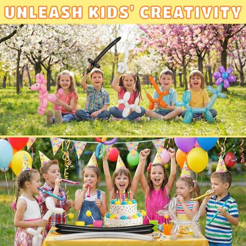 Clear 260 Balloons | 100 Pcs Thick Latex Long Twisting Balloons for Arches & Party Decor