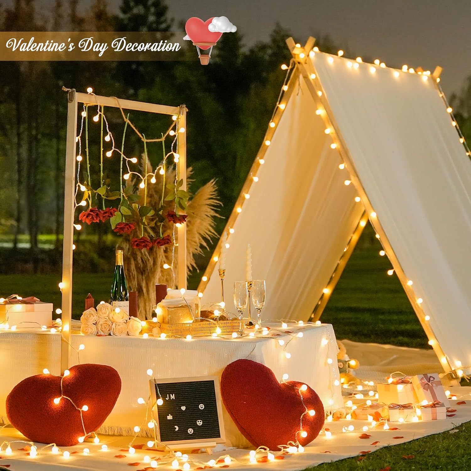 Skiennix 100ft Globe String Lights - Waterproof 200 LED Fairy Lights with Remote | Warm White for Indoor/Outdoor Decor