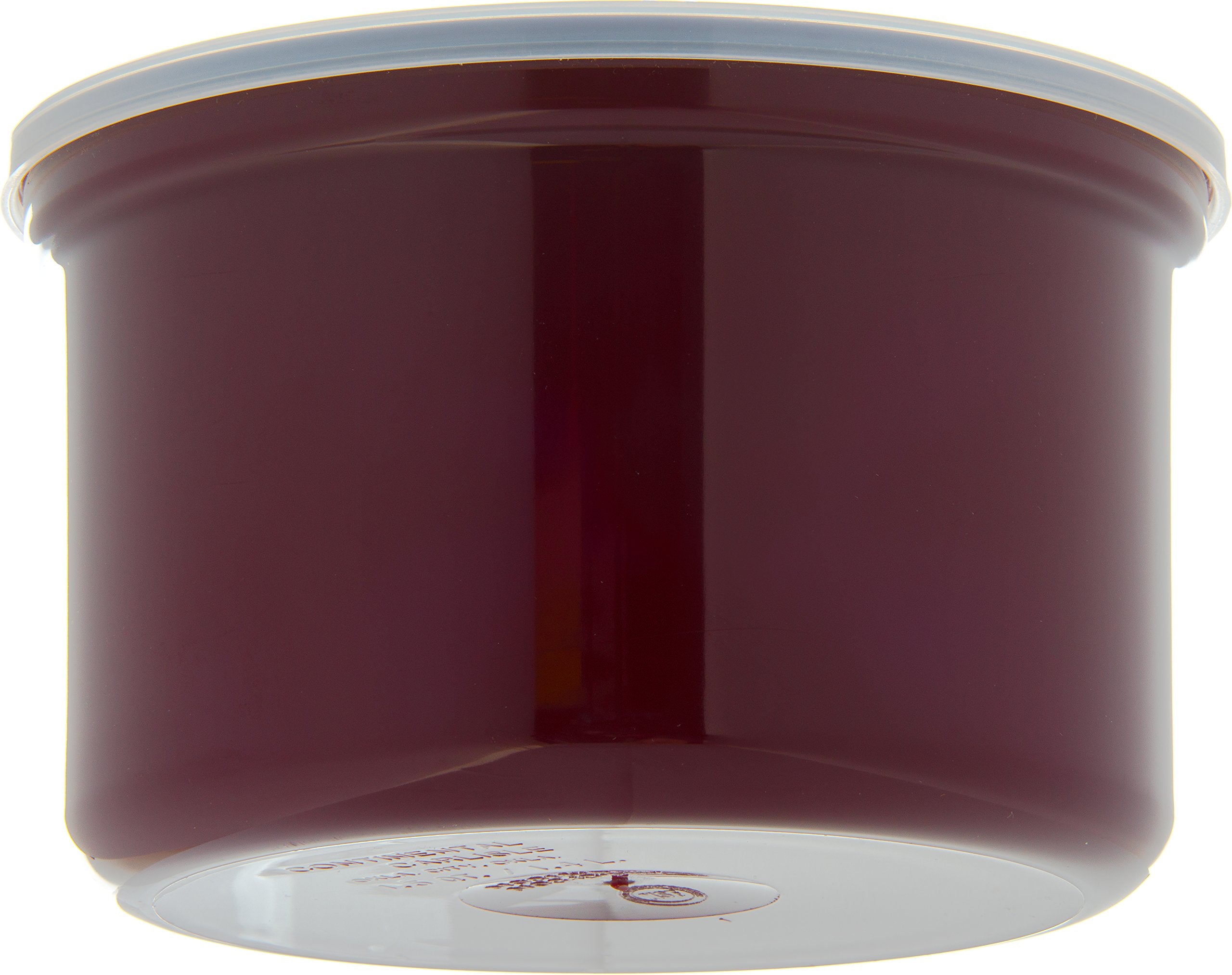 Carlisle FoodService Products Classic Round Storage Container Crock with Lid for Kitchen, Restaurants, Home, Plastic, 1.5 Quarts, Brown, (Pack of 6)