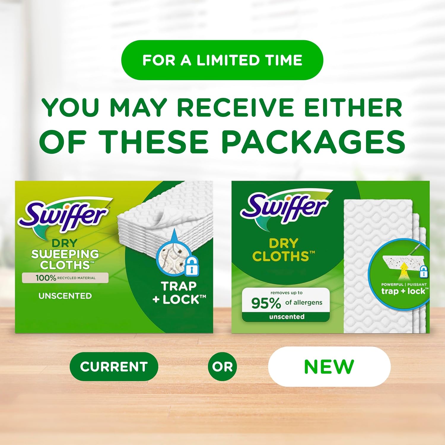 Swiffer Sweep + Mop Dry Pads Refill - Unscented Cleaning Cloths for Home & Kitchen | 52 Count