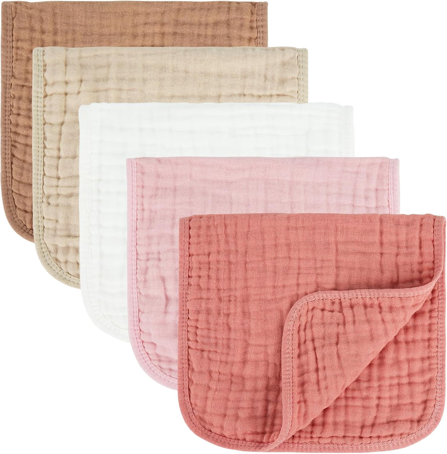 MIGIOL Muslin Burp Cloths - 100% Cotton, Soft & Absorbent Baby Burp Cloths | 10x20 Inches for Boys & Girls