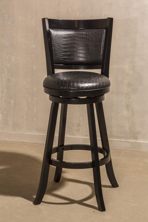 Hillsdale Furniture Brannon Swivel, Black Bar Stool Height
