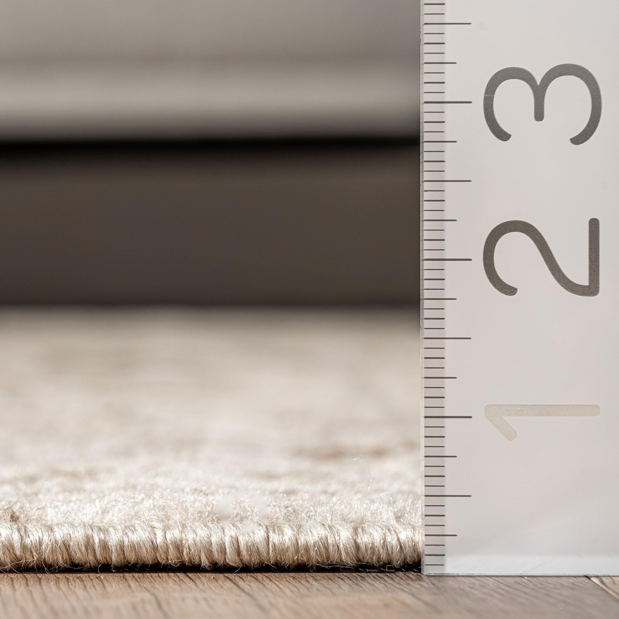 Nuloom Freja Beige/Ivory, 6'7" x 9' Oval, Distressed Floral, Soft and Cozy, High Traffic, Stain Resistant, Easy Clean, Durable Area Rug for Bedroom, Living Room, Dining Space, Den, Foyer, Entryway