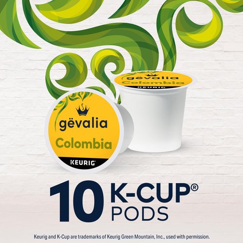 Gevalia Colombia Medium Roast K-Cup Coffee Pods, 10 ct Box