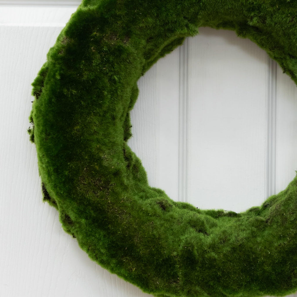 Nearly Natural 18in. Moss Artificial Wreath