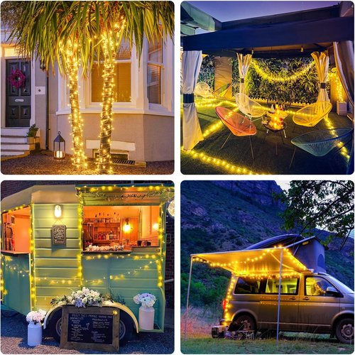 JMEXSUSS 100 LED Globe String Lights - Perfect for Outdoor Decor | Warm White Illumination