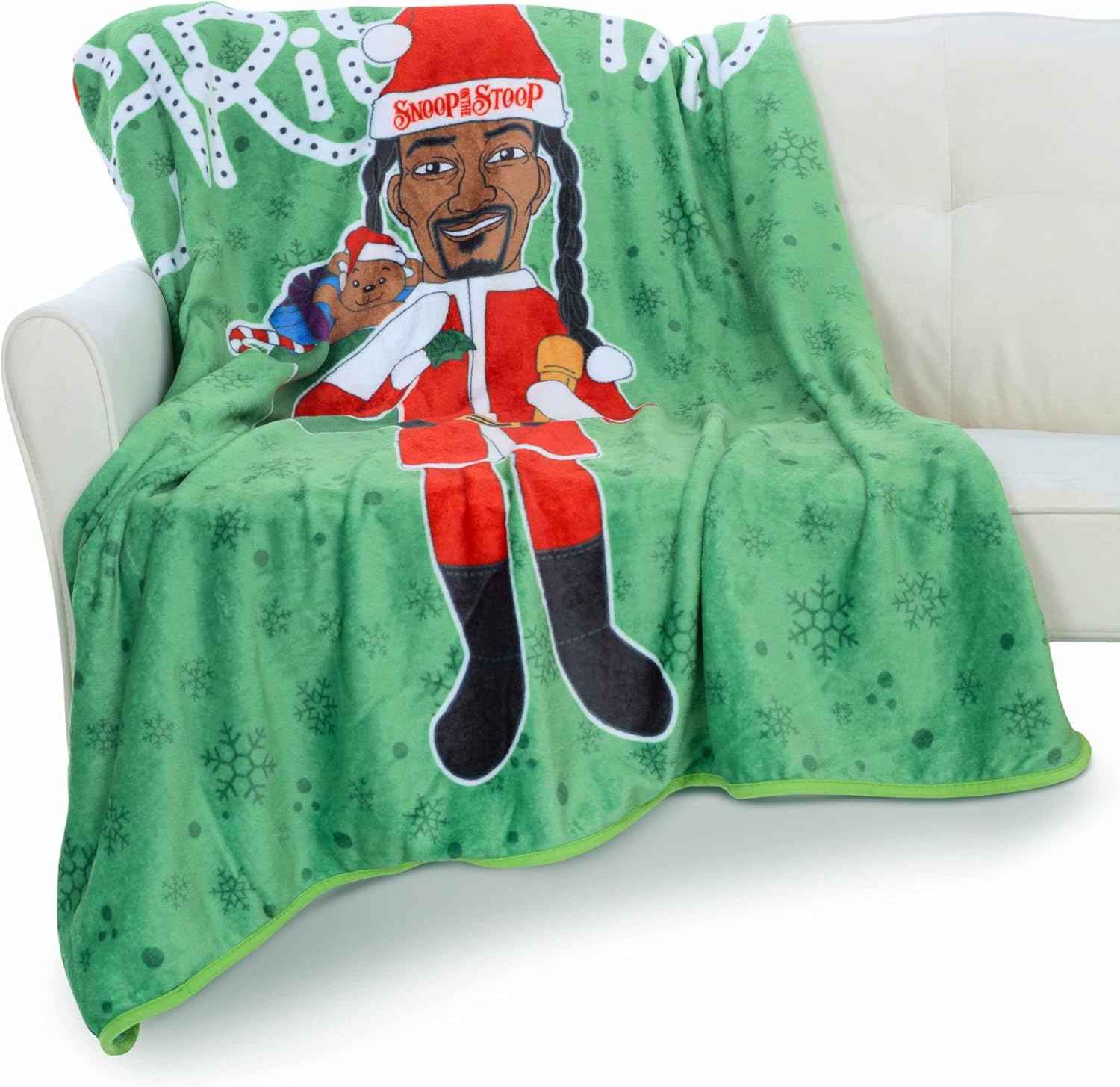 Snoop Dogg Christmas Throw Blanket - Cozy 50" x 60" Soft Fleece for Couch | Perfect Secret Santa Gift