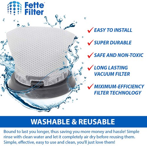 Fette Filter - Hand Vacuum Filter Compatible with Bissell Bolt Stick. Compare to Part # 1479 (pack of 6)