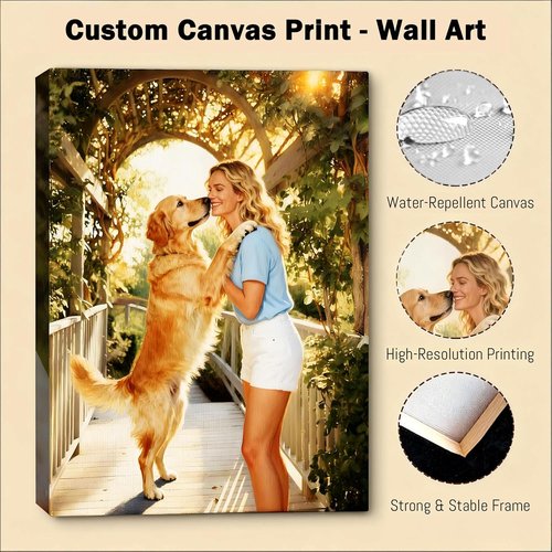 Heamubo Custom Canvas Prints - Personalized Family Wall Art Gift | Fast Next Day Shipping