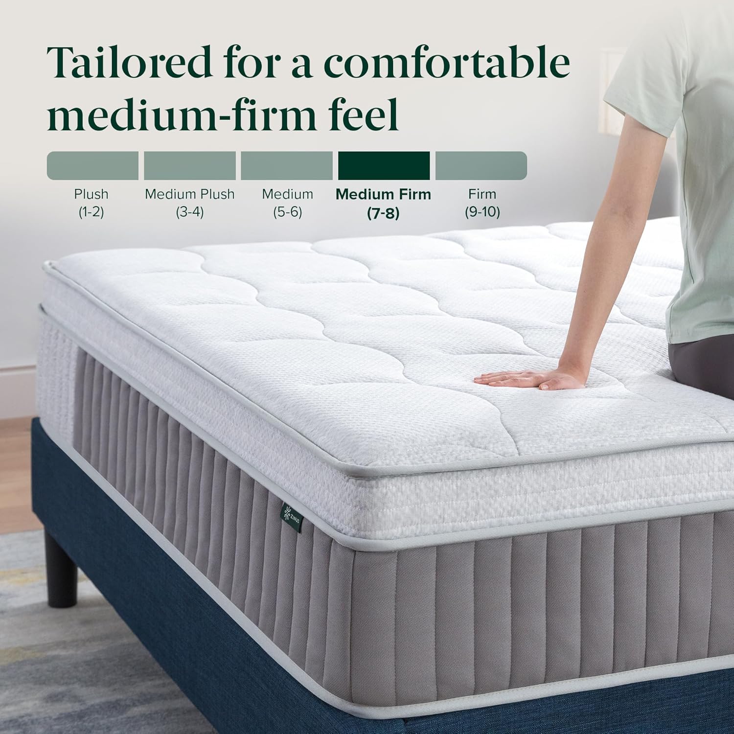 Zinus Cool Support Queen Hybrid Mattress - Cooling Gel Memory Foam & Heavy-Duty Coils for Soothing Pressure Relief