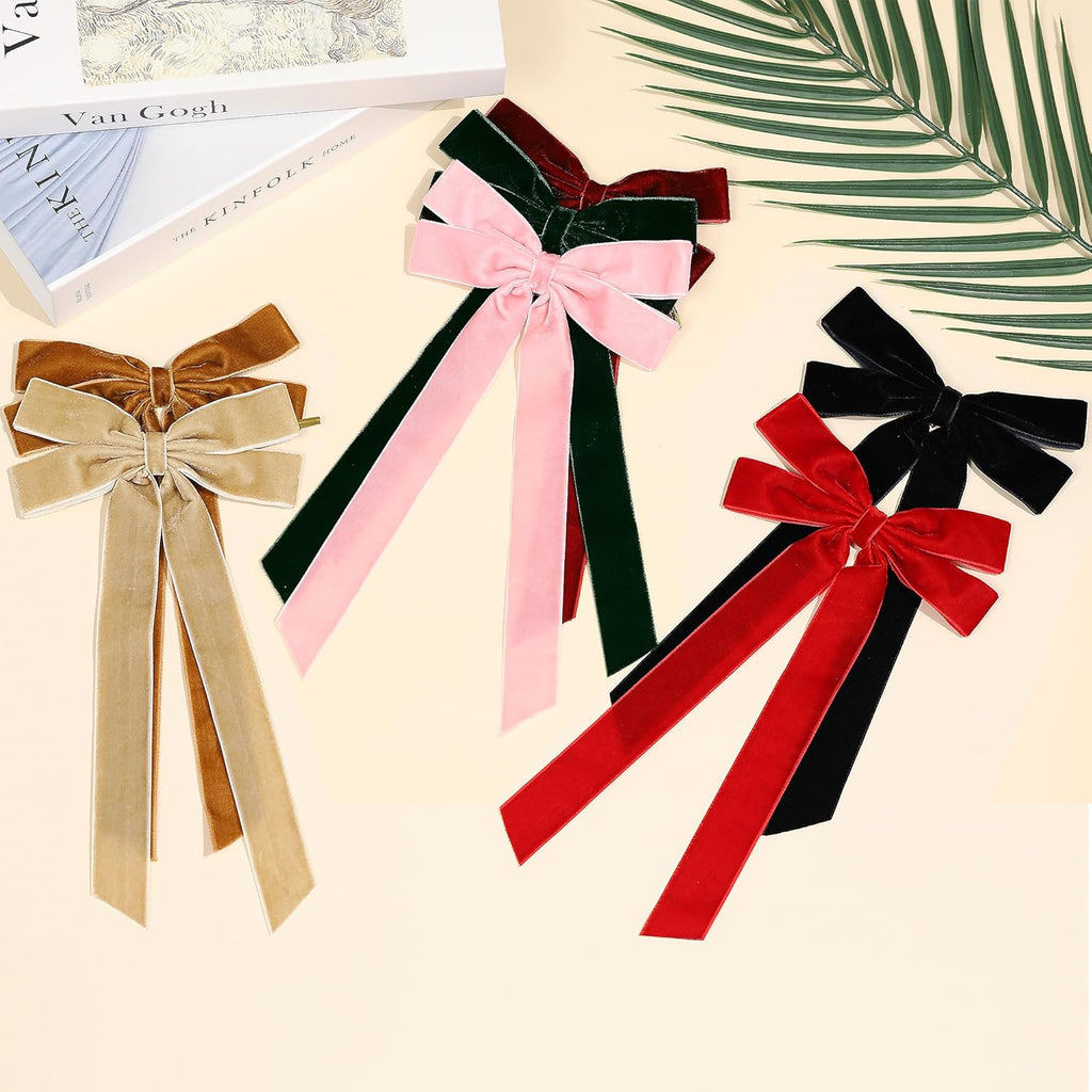 MUKOSEL Velvet Ribbon Bows - 12 Pcs Dark Green Christmas Tree Decorations | Holiday Ornaments & Wreaths