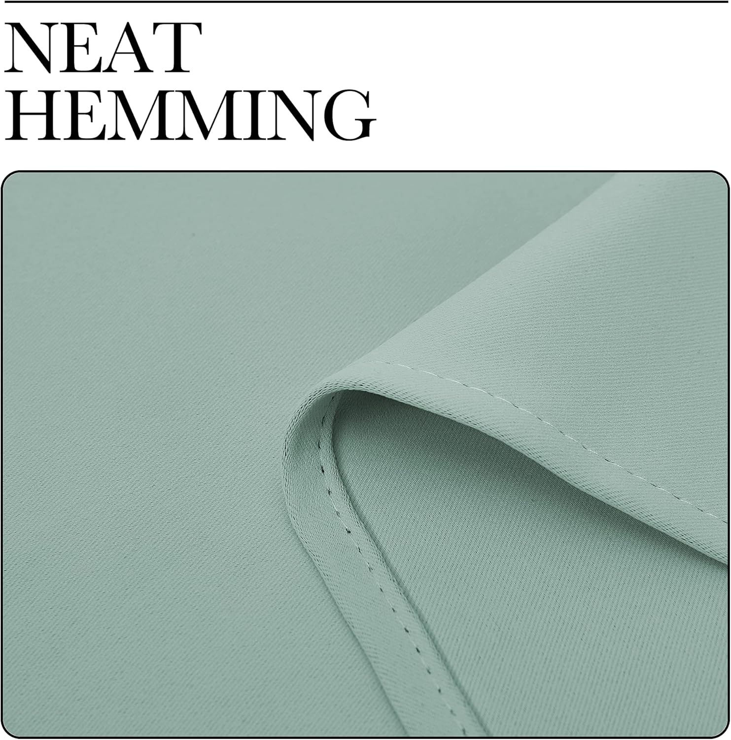 NICETOWN Small Window Curtains - Thermal Insulated Grommet Drapes in Seafoam Green | Set of 2 (W42" x L63")