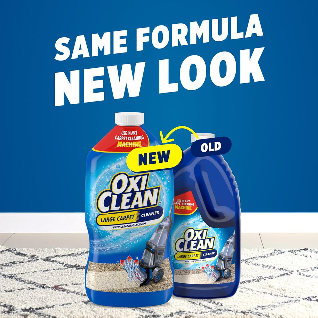 OxiClean Carpet Cleaner Liquid Solution - Powerful Steam Cleaning Formula | 64 Fl Oz