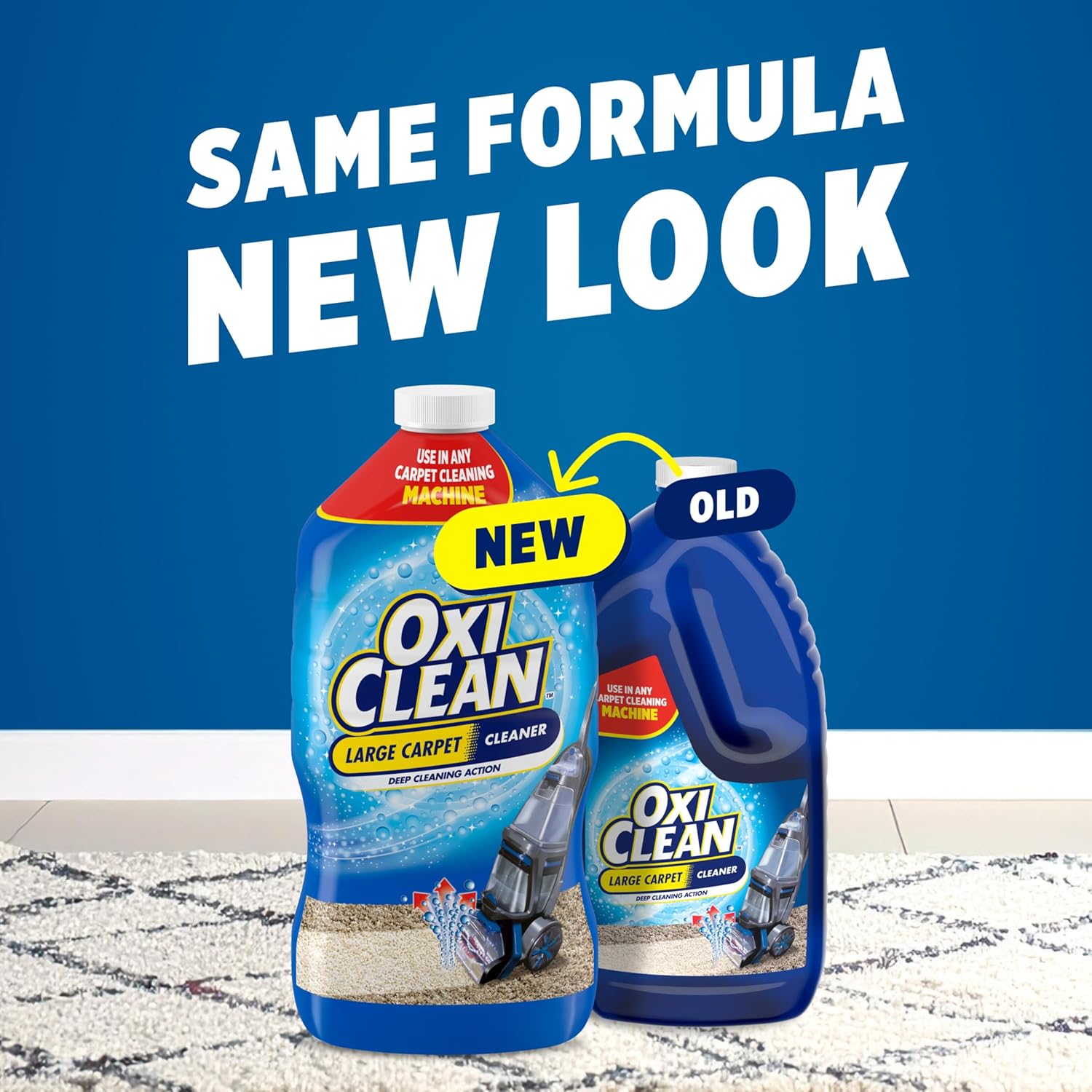 OxiClean Carpet Cleaner Liquid Solution - Powerful Steam Cleaning Formula | 64 Fl Oz