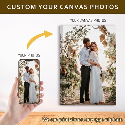 Custom Canvas Prints - Personalized Photo Wall Art for Weddings, Family, and Pets | 20x40 Wrapped Frame