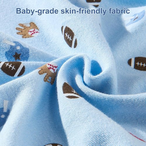 Bubble Bear Baby Swaddle 3-Pack | Adjustable Newborn Blankets for 0-3 Months - Blue