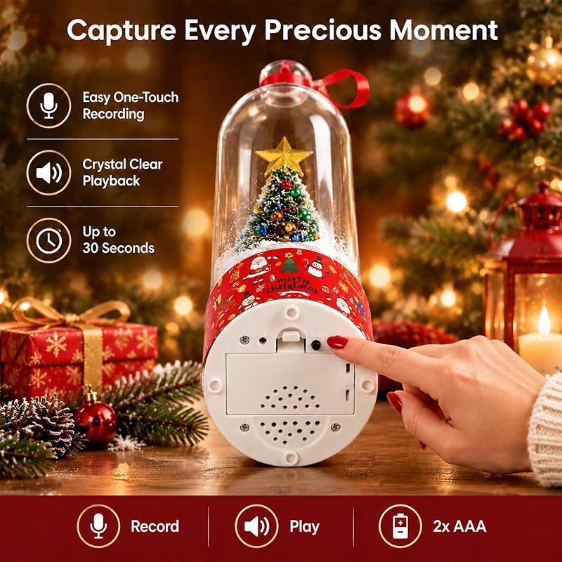 Recordable Christmas Bottle Tree Ornament – 30-Second Message
