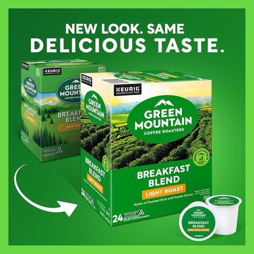 Green Mountain Coffee Roasters Breakfast Blend K-Cup Pods - Light Roast Coffee, 96 Count