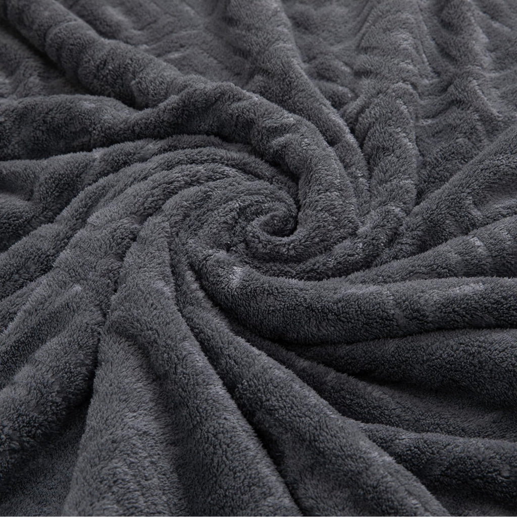 Smuge 18-Piece Bath Towel Set, Include 6 Bath Towel Sheets, 6 Hand Towels and 6 Washcloths - Highly Absorbent Quick Dry 100% Microfiber,Ultra Soft Bathroom Towel Set (Dark Gray)
