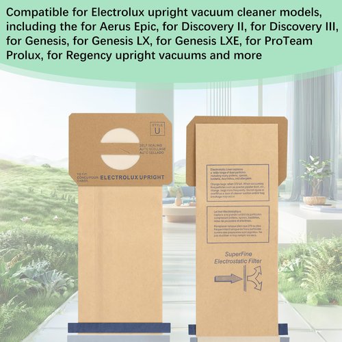 24 pack Upright Style U Vacuum Cleaner Bags made to fit for Electrolux.
