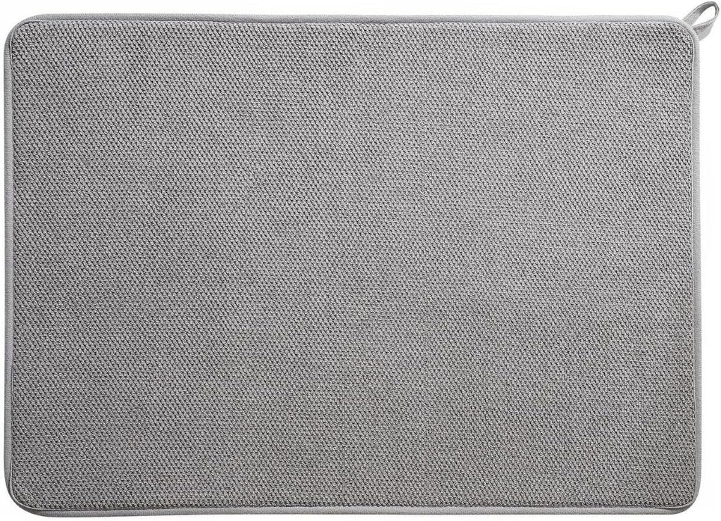 Skiennix XXL Microfiber Dish Drying Mat - 23" x 17" Ultra Absorbent Kitchen Counter Mat | Grey