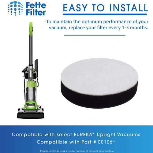 Fette Filter - Vacuum Cleaner Filters Compatible with EUREKA NEU100 NEU102 NEU10AE2 NEU10AE4 NEU10AE5 BDLCE101 BDLCE101C Airspeed Upright Vacuum Cleaner. Compare to E0106 - Pack of 4