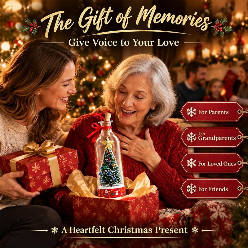 Recordable Christmas Bottle Tree Ornament – 30-Second Message