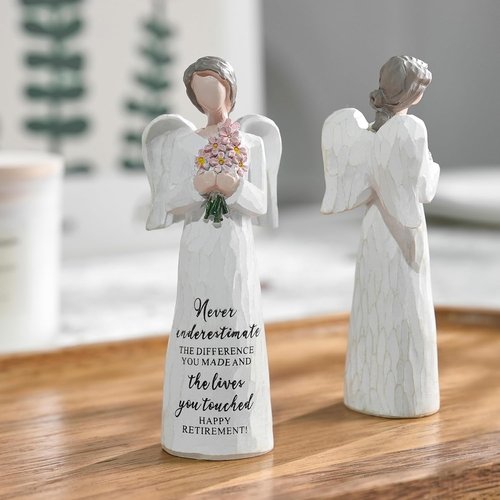 FESTGLOX Retirement Gifts for Women - Charming 5.3" Retired Angel Figurine | Perfect for Nurses & Teachers