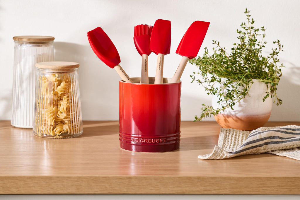 Le Creuset Stoneware Signature Straight Wall Utensil Crock, 1 qt., Shallot