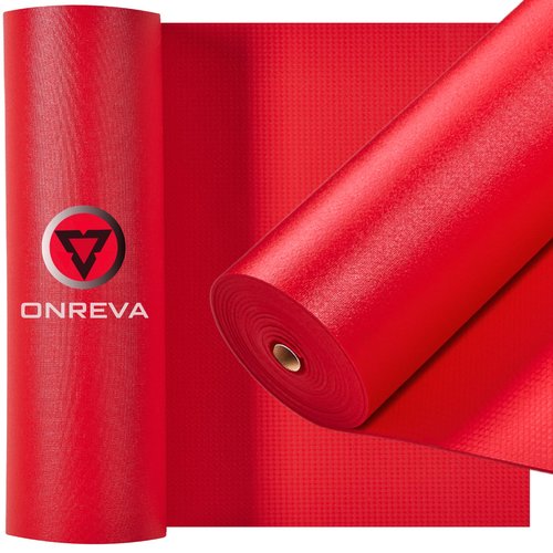 ONREVA Tool Box Liner 24 inch Wide x 24 ft Large, Thick Heavy Duty Toolbox Drawer Liners, Rolling Tool Chest Foam Mat, Shelf Rubber Mat, Non-Slip Organizer Pad for Cabinet Workbench, Red