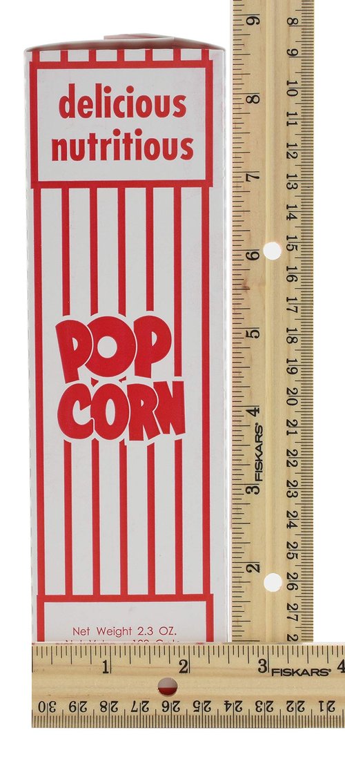 Snappy Popcorn 4-E Red and White Close Top Popcorn Boxes, 2.3 Oz, 250 Count
