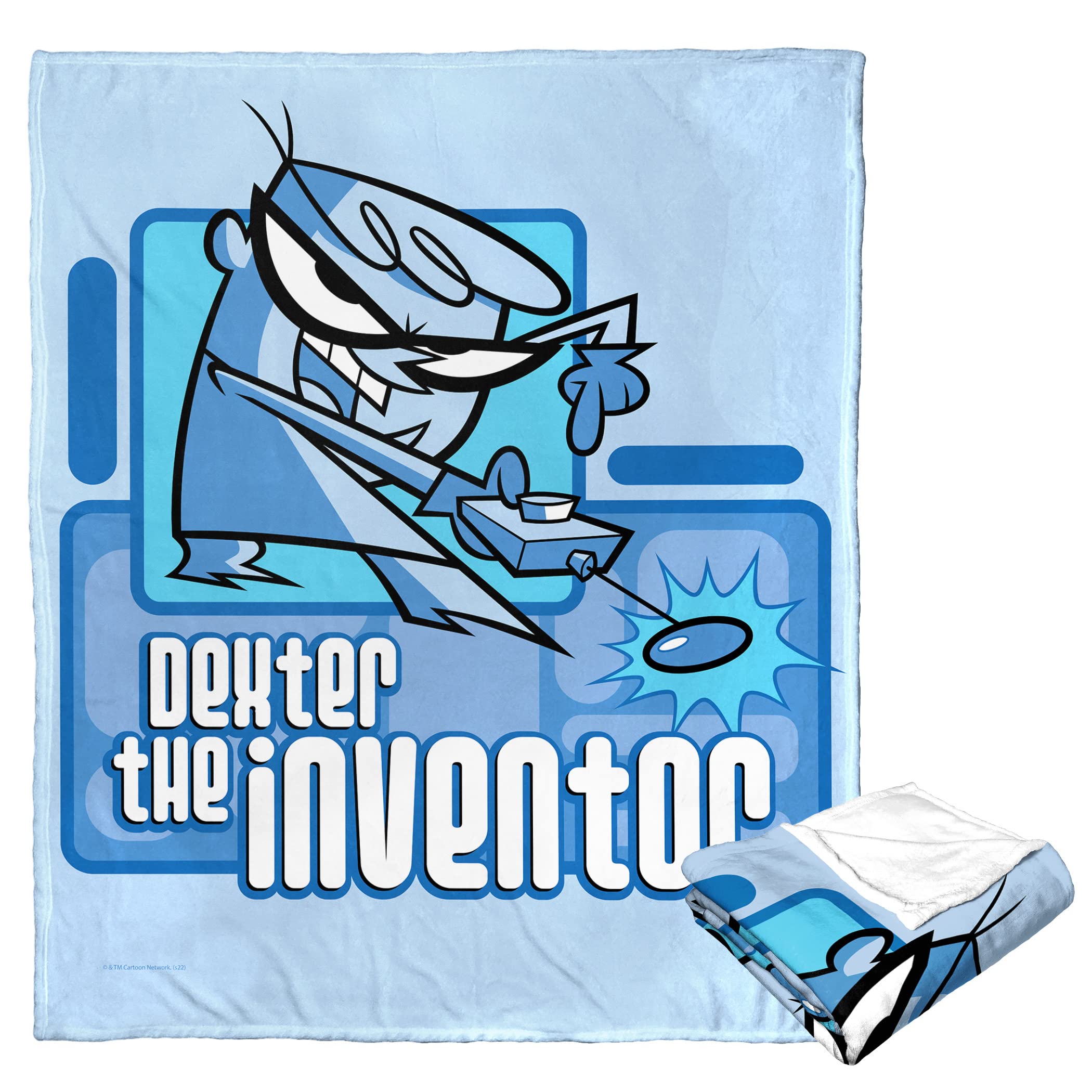 Northwest Cartoon Network - Dexter's Lab Silk Touch Throw Blanket, 50" x 60", Dexter The Inventor