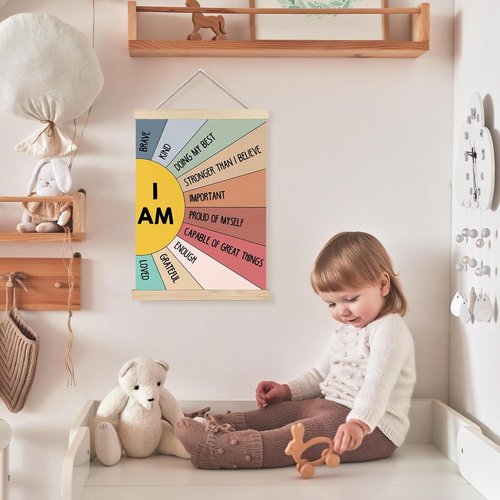 FDHSPAAM Wall Art - Positive Affirmations for Mental Health | Motivational Decor for Therapy Offices, 12x16 Inch