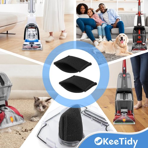 KeeTidy Foam Tank Filter Compatible with Hoover Steam Vacuum Cleaner F5800 Series F5825, F5805, F5851, F5855, F5859, F5837-900, Part #38762014 440007364, 4 Pack