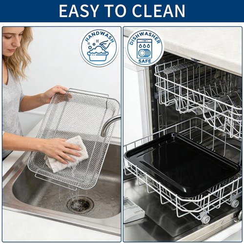GXF Air Fry Basket & Tray Set - Replacement Parts for GE Oven | 15” x 12” Tray Pan for Crispy Air Frying
