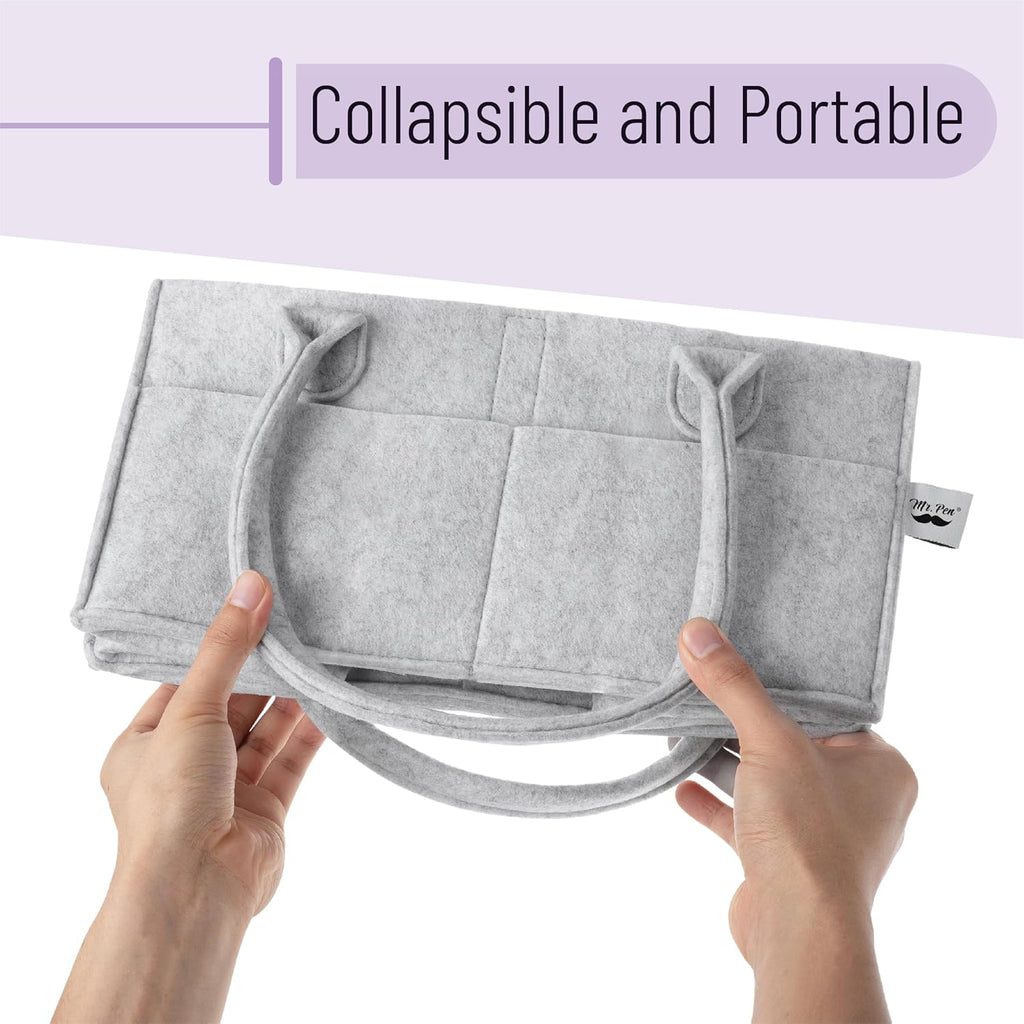 Mr. Pen Baby Diaper Caddy Organizer - Portable Changing Table & Car Storage Solution