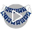 Navy Blue Happy Birthday Banner for Nautical Theme Parties