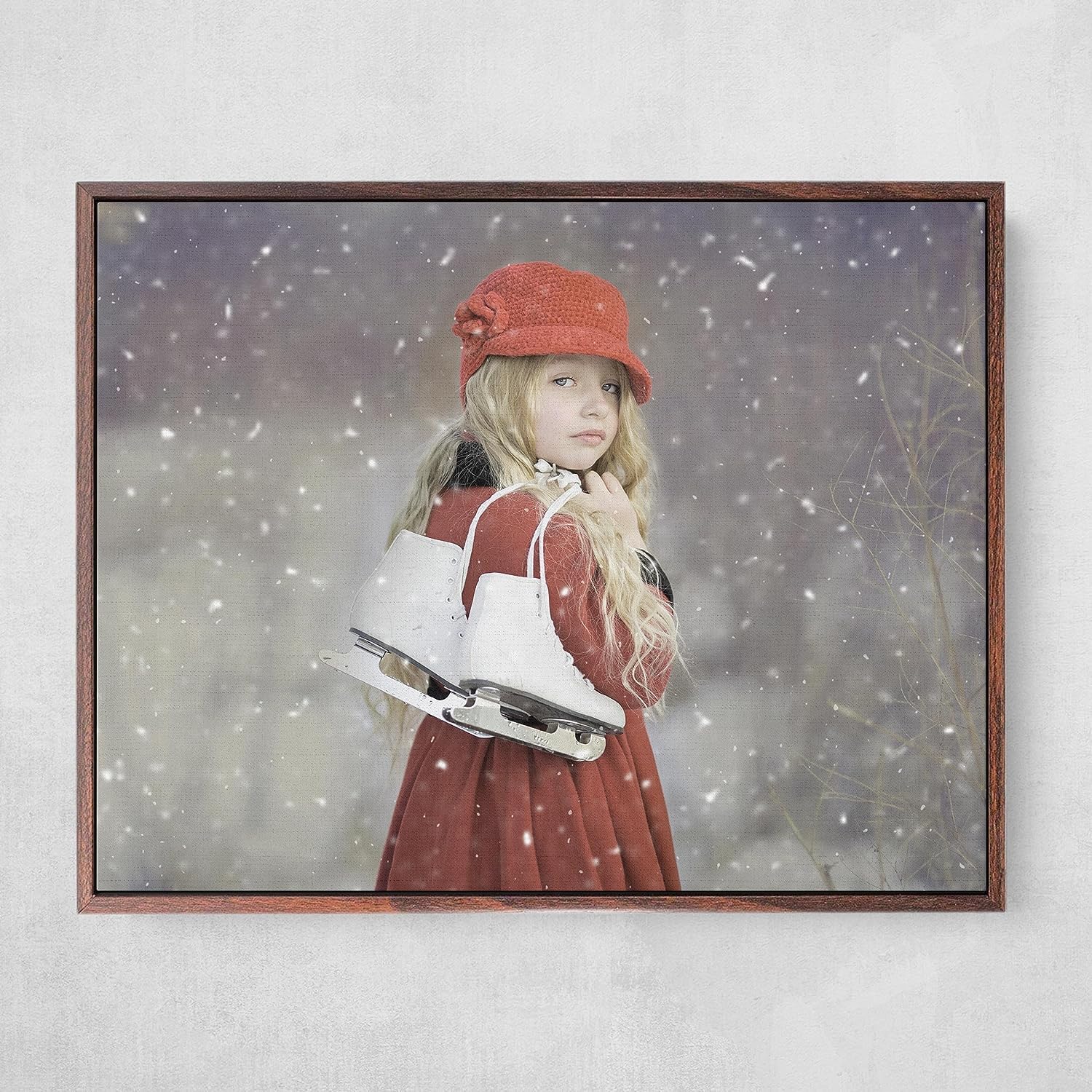 P&L ART. Personalized Custom Canvas Prints: Photo On Canvas Transform Your Photos into Stunning Framed Wall Art Digitally Printed Photo To Canvas Ideal for Home Decor Gifts Keepsakes Walnut 24X36