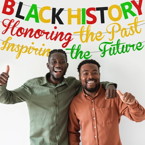CUUSNNY Black History Month Banner,Honoring The Past Inspiring The Future Banner African American Black Cultural History Party Decorations