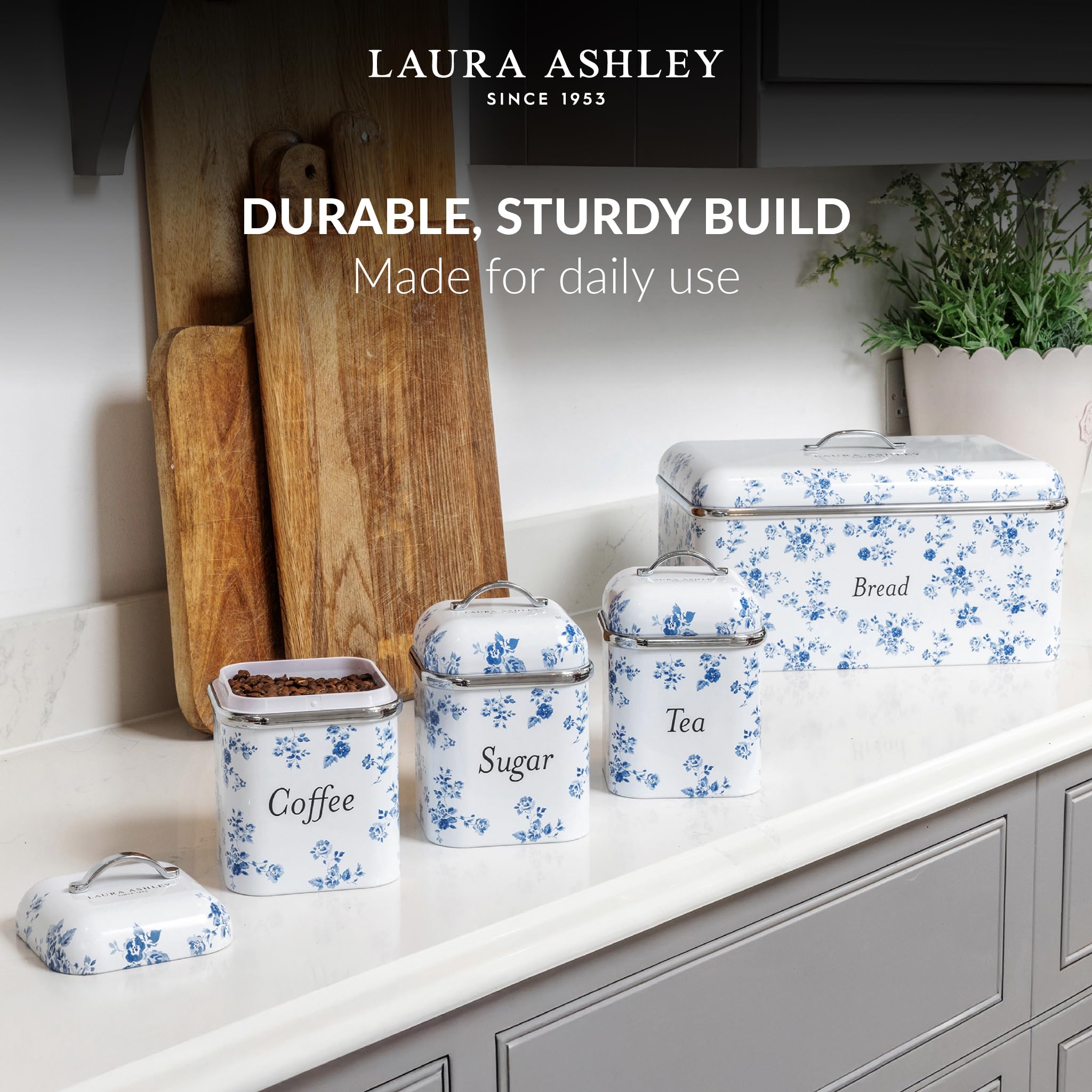 Laura Ashley VQ 3pc Canister Set - China Rose