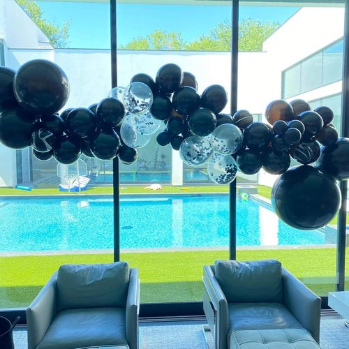24 Inch Black Latex Balloons by [Brand Name] - 10 Pack for Weddings, Baby Showers & Birthday Parties