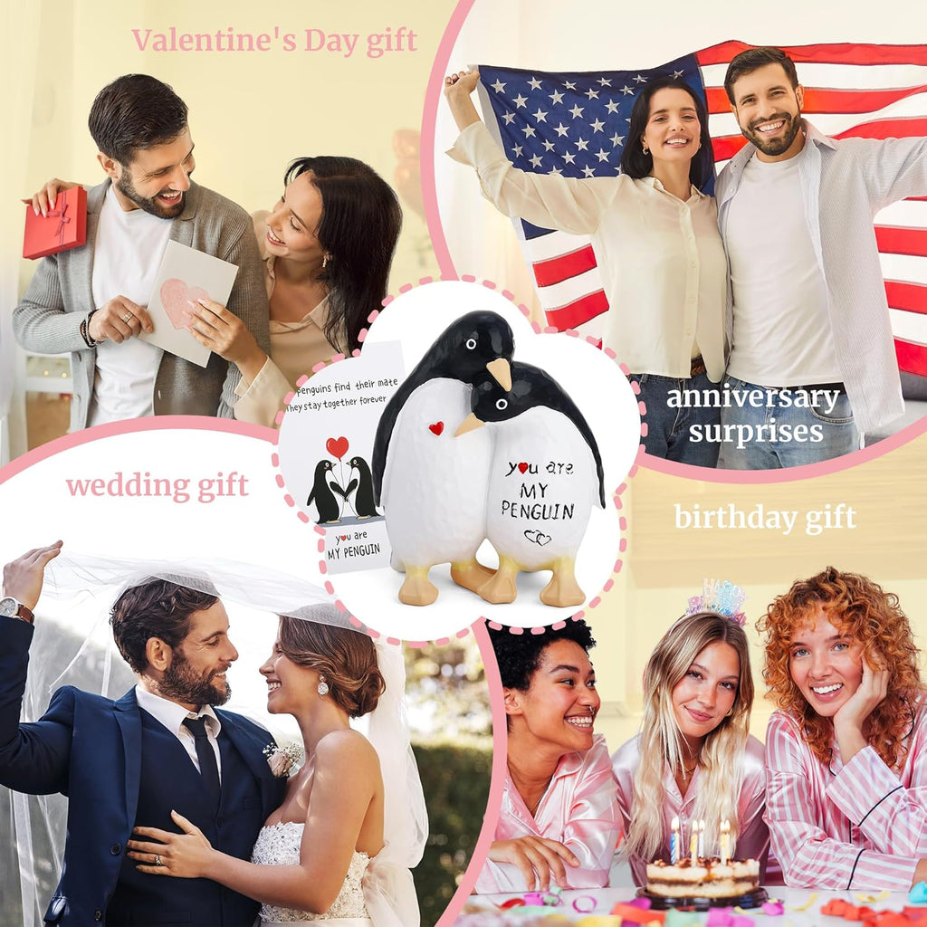 Regine Switzerland Cute Penguin Figurine - Romantic Anniversary Gift for Couples | Perfect for Birthdays & Valentine's Day