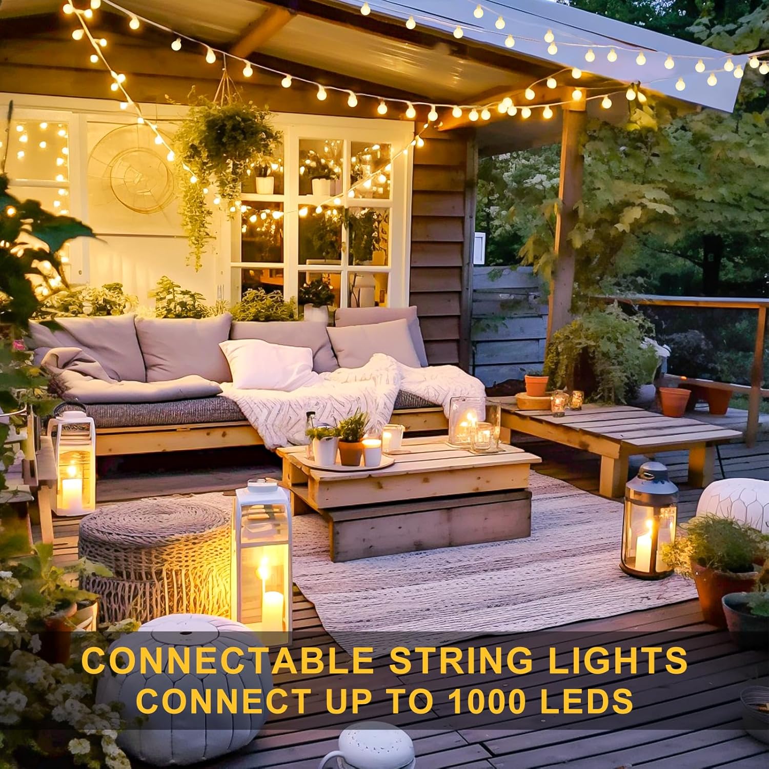 Skiennix 100ft Globe String Lights - Waterproof 200 LED Fairy Lights with Remote | Warm White for Indoor/Outdoor Decor