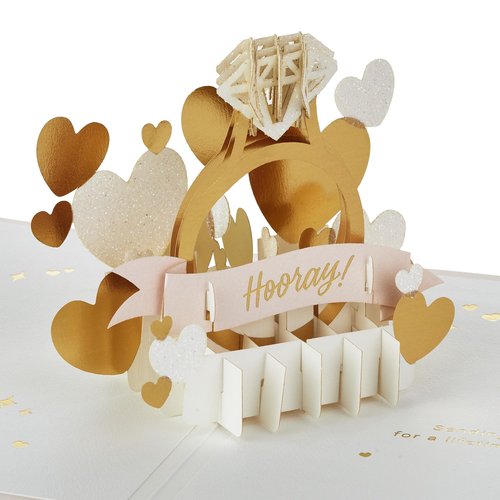 Hallmark Signature Paper Wonder Pop-Up Engagement Card (Diamond Ring)