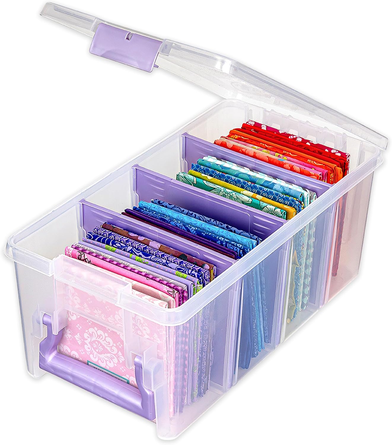 ArtBin Semi Satchel Craft Organizer - Clear Portable Storage Case with 3 Dividers for Supplies